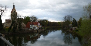 merseburg am fluss unterhalb von dom und schloss