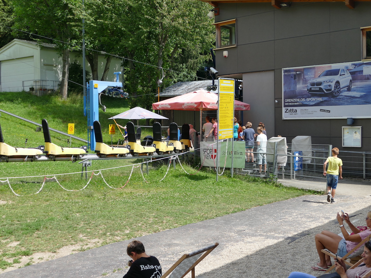 einstieg in den rodel hohe wand wiese wien