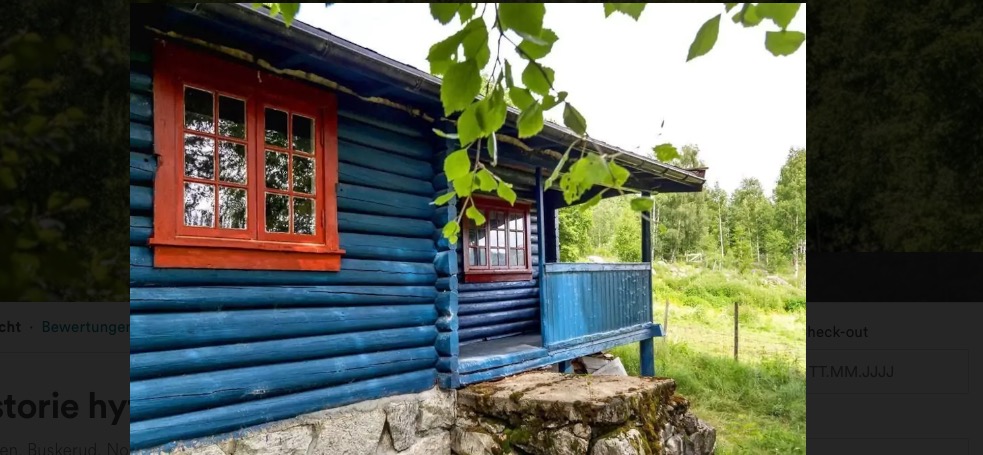 huette im wald in norwegen