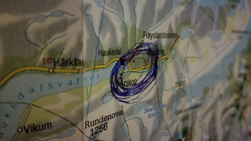 norwegen karte mit markierung