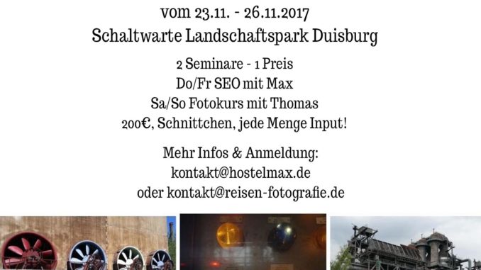 seminar im landschaftspark duisburg nord